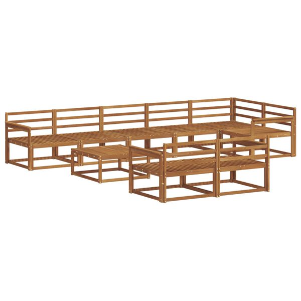 vidaXL Outdoor-Sofagarnitur 9 pcs Natur Massivholz Akazie