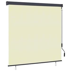 vidaXL Rollo mit Vorh&auml;ngen Creme 180 x 250 cm Stoff und Aluminium