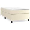vidaXL Boxspringbettgestell Creme 80x200 cm Kunstleder