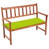 vidaXL Gartenbank mit Auflage 120 cm Massivholz Akazie