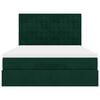 vidaXL Ottoman-Bett mit Matratzen Dunkelgr&uuml;n 140x200 cm Samt