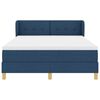 vidaXL Boxspringbett mit Matratze mit Kopfteil Blau 140 x 200 cm Stoff