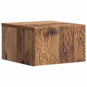 vidaXL Wandmontierter Nachttisch Altholz 49 x 34,5 x 20 cm