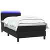 vidaXL Boxspringbett mit Matratze & LED Schwarz 100x220 cm Samt