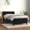 vidaXL Boxspringbett mit Matratze Schwarz 90x200 cm Samt