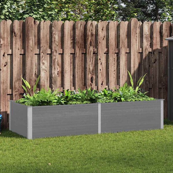vidaXL Garten-Hochbeet 250 x 100 x 54 cm WPC Grau