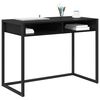 vidaXL Schreibtisch mit Speicher Schwarz Eichen-Optik 100 x 50 x 75 cm