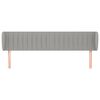 vidaXL Kopfteil mit Ohren Hellgrau 163x23x78/88 cm Stoff