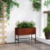 vidaXL Hochbeet Gartenpflanzer Rostig 60 x 26 x 45 cm Wetterfeststahl