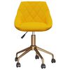 vidaXL Esszimmerstuhl Drehbar Senfgelb Samt