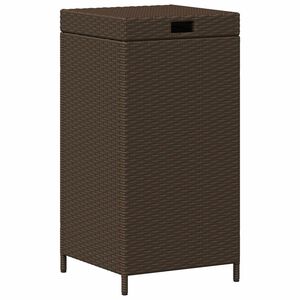 vidaXL Au&szlig;en-M&uuml;lltonne Braun 40 x 40 x 80 cm Poly-Rattan