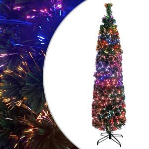 vidaXL K&uuml;nstlicher Weihnachtsbaum Schlank mit St&auml;nder 240 cm Glasfaser