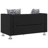 vidaXL Sofa-Set Kunstleder 3-Sitzer + 2-Sitzer + Sessel Schwarz