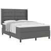 vidaXL Boxspringbett mit Kissen Dunkelgrau 200 x 160 cm Stoff