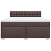 vidaXL Boxspringbett mit Matratze Dunkelbraun 180x200 cm Stoff