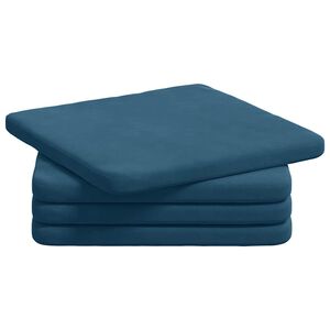 vidaXL Sitzkissen 4 stk. Samt Blau 40 x 40 x 3 cm