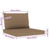 vidaXL 6-tlg. Garten-Lounge-Set mit Taupe Kissen
