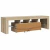 vidaXL TV-Schrank mit LED-Beleuchtung Sonoma-Eiche 140x36,5x40 cm