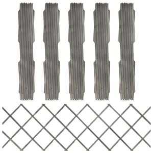 vidaXL Rankz&auml;une 5 Stk. Grau Massivholz Tanne 180x60 cm