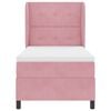 vidaXL Boxspringbett mit Matratze Rosa 200 x 90 cm Polyester
