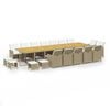vidaXL 19-tlg. Garten-Essgruppe mit Kissen Poly Rattan Beige