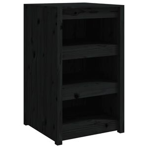 vidaXL Outdoor-K&uuml;chenschrank MEPPEL Schwarz 55x55x92 cm Massivholz Kiefer