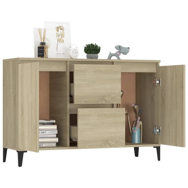 vidaXL Sideboard Sonoma-Eiche 102x35x70 cm Holzwerkstoff