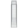 vidaXL Gabionen mit Hochbogen 13Stk. 200x50x160/180cm Verzinktes Eisen