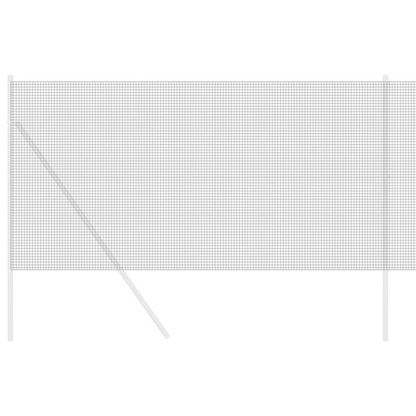 vidaXL Geschwei&szlig;ter Drahtzaun Grau 1,2 x 25 m