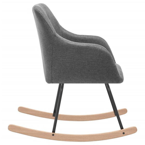 vidaXL Schaukelstuhl Hellgrau Stoff