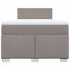 vidaXL Boxspringbett mit Matratze Taupe 120x190 cm Stoff