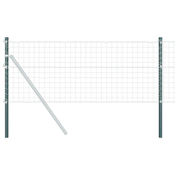 vidaXL Zaunpfosten 2 pcs Gr&uuml;n 80 cm Pulverbeschichteter Stahl