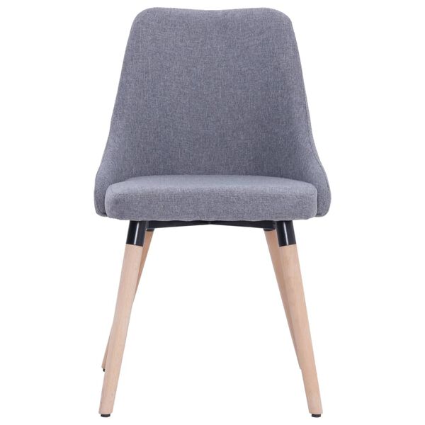 vidaXL Esszimmerstühle 4 Stk. Hellgrau Stoff