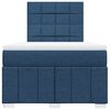 vidaXL Boxspringbett mit Matratze Blau 120x190 cm Stoff