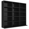 vidaXL CD-Regal Hochglanz-Schwarz 100x23x89,5 cm Holzwerkstoff