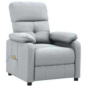vidaXL Massagesessel Hellgrau Stoff