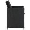 vidaXL 5-tlg. Garten-Essgruppe mit Auflagen Poly Rattan Schwarz