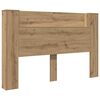 vidaXL Kopfteil-Schrank mit LED Artisan-Eiche Holzwerkstoff