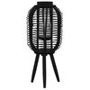 vidaXL Standkerzenhalter Bambus Schwarz