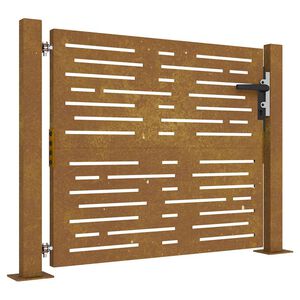 vidaXL Gartentor 100x75 cm Cortenstahl Quadratisches Design