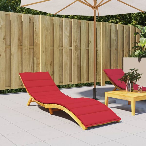 vidaXL Sonnenliegen-Auflage Rot 200x70x3 cm Oxford-Gewebe