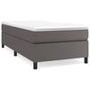 vidaXL Boxspringbettgestell Grau 90x200 cm Kunstleder
