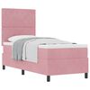 vidaXL Boxspringbett mit Matratze mit Kopfteil Rosa 80 x 200 cm Samt