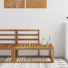 vidaXL Outdoor End Sofa Natur 91 x 63 x 73 cm Massivholz Akazie