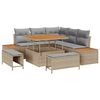 vidaXL Gartensofa-set 8 pcs Beige Poly-Rattan