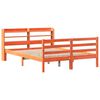 vidaXL Massivholzbett ohne Matratze Wachsbraun 120x190 cm Kiefernholz