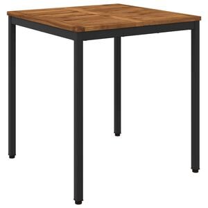 vidaXL Gartentisch Nat&uuml;rlich und Schwarz 70 x 68,5 x 75 cm