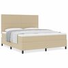 vidaXL Boxspringbett Hellgrau und Wei&szlig; 203 x 180 x 128 cm Cordstoff