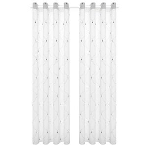 vidaXL Vorhänge 2 pcs Weiß 140 x 245 cm Polyester