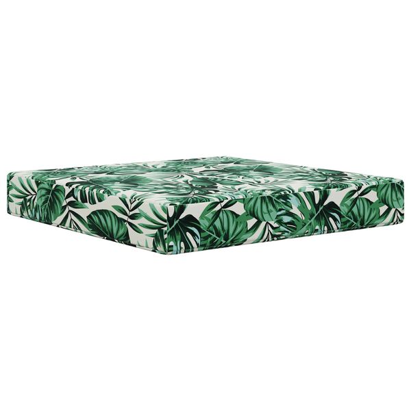 vidaXL Sofakissen f&uuml;r drau&szlig;en 3 pcs Blattmuster Polyester